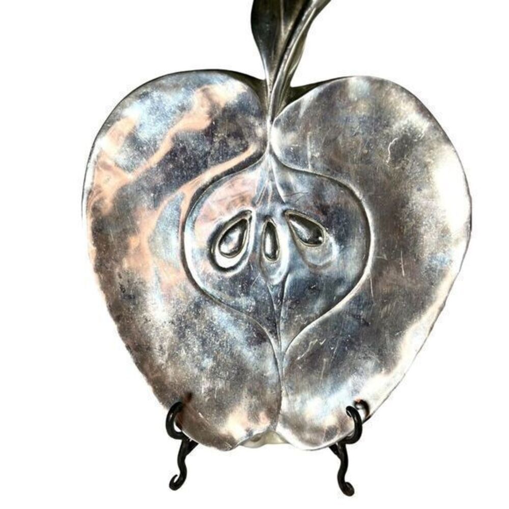 Vintage 1992 Lg 25" MARIPOSA Brillante Aluminum Apple  Serving Tray Platter‎
